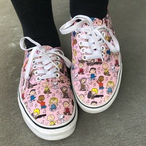 peanut snoopy vans authentic